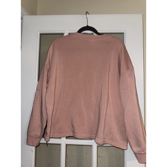 Disney Parks Mickey Mouse Pink Sweatshirt sz XL Quilted Look - Picture 4 of 4